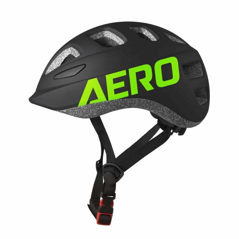 Aero Junior MTB Helmet - Black/Green (Small: 50-54cm)