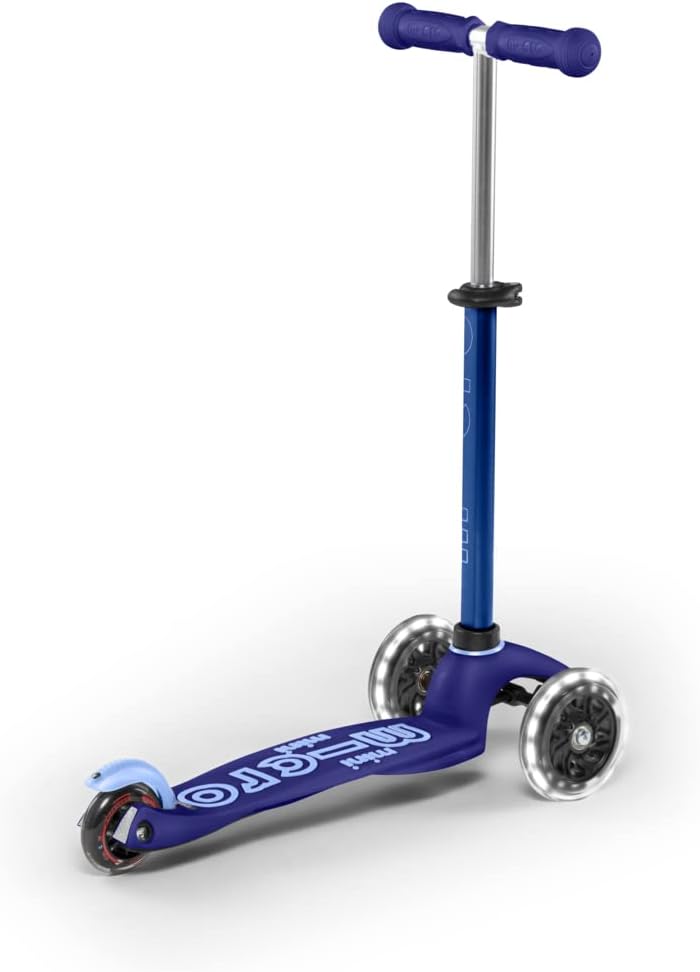 Mini Micro Deluxe - LED Wheels - Blue - 3-Wheeled Scooter for Kids, Ages 2-5