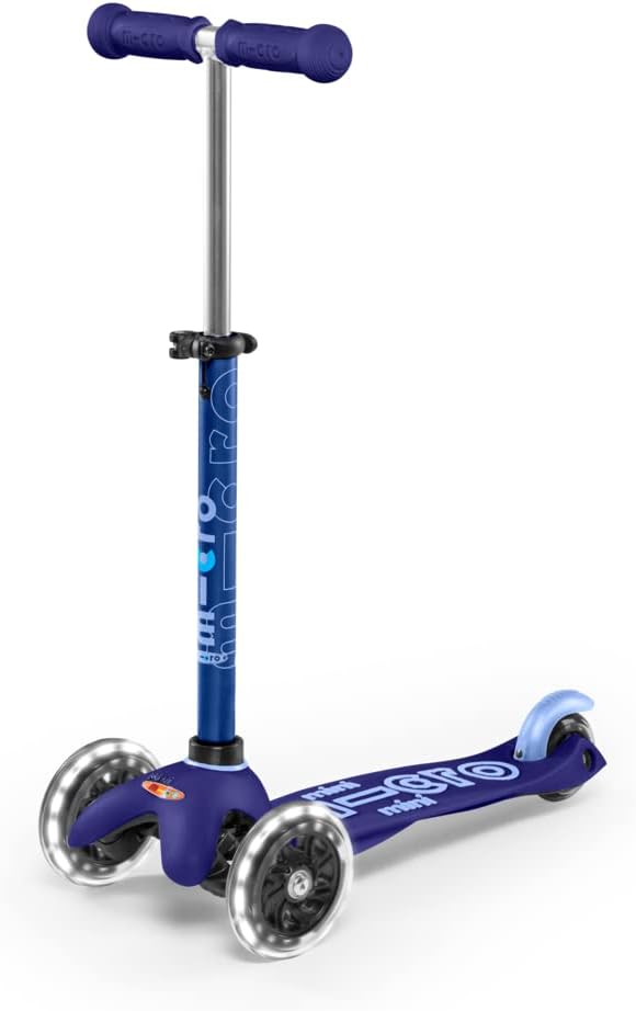 Mini Micro Deluxe - LED Wheels - Blue - 3-Wheeled Scooter for Kids, Ages 2-5