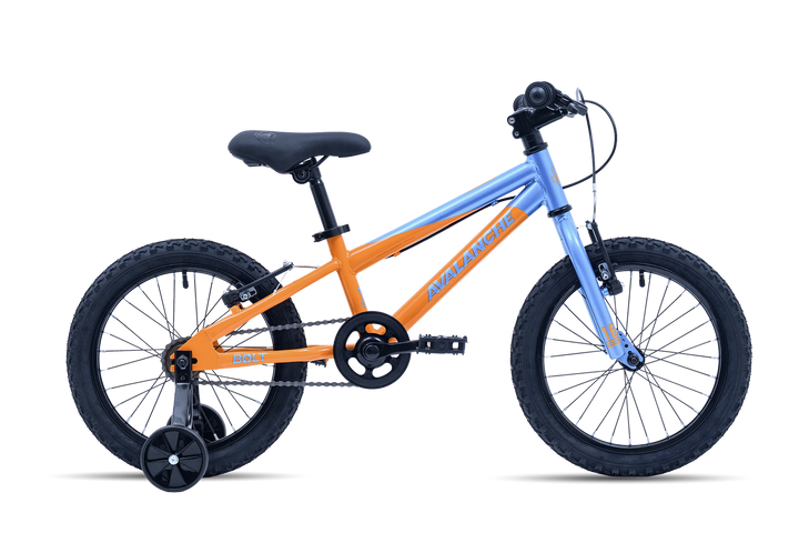 Avalanche 16 inch Boy's Pedal Bike - Bolt Orange/Blue