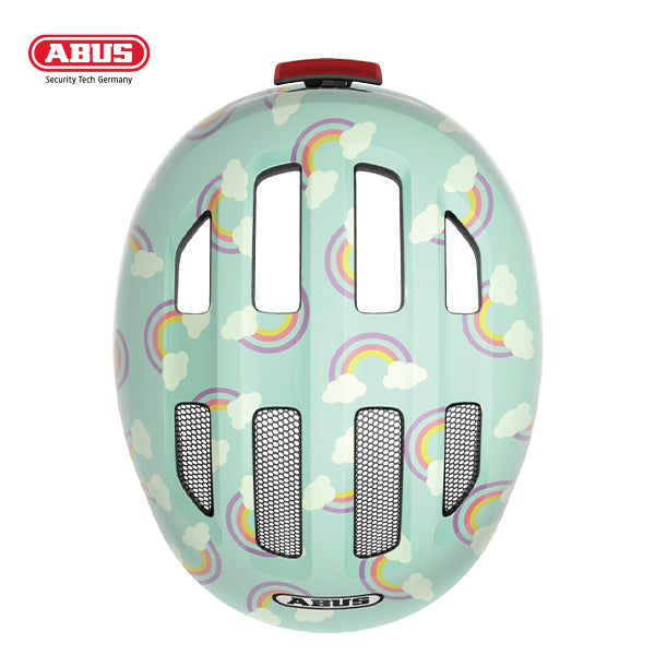 ABUS Helmet - Smiley 3.0 LED - Blue Rainbow (Medium: 50-55cm)