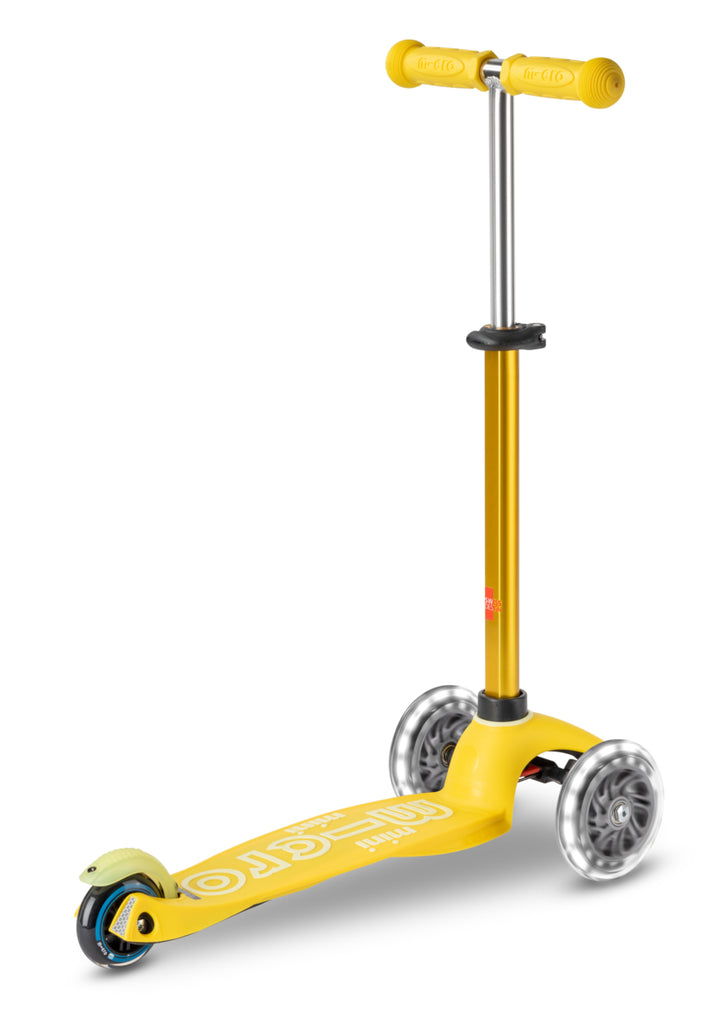 Mini Micro Deluxe - LED Wheels - Yellow - 3-Wheeled Scooter for Kids, Ages 2-5