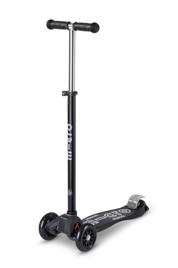 Maxi Micro Deluxe - ECO Black - 3-Wheeled Scooter for Kids, Ages 5-12