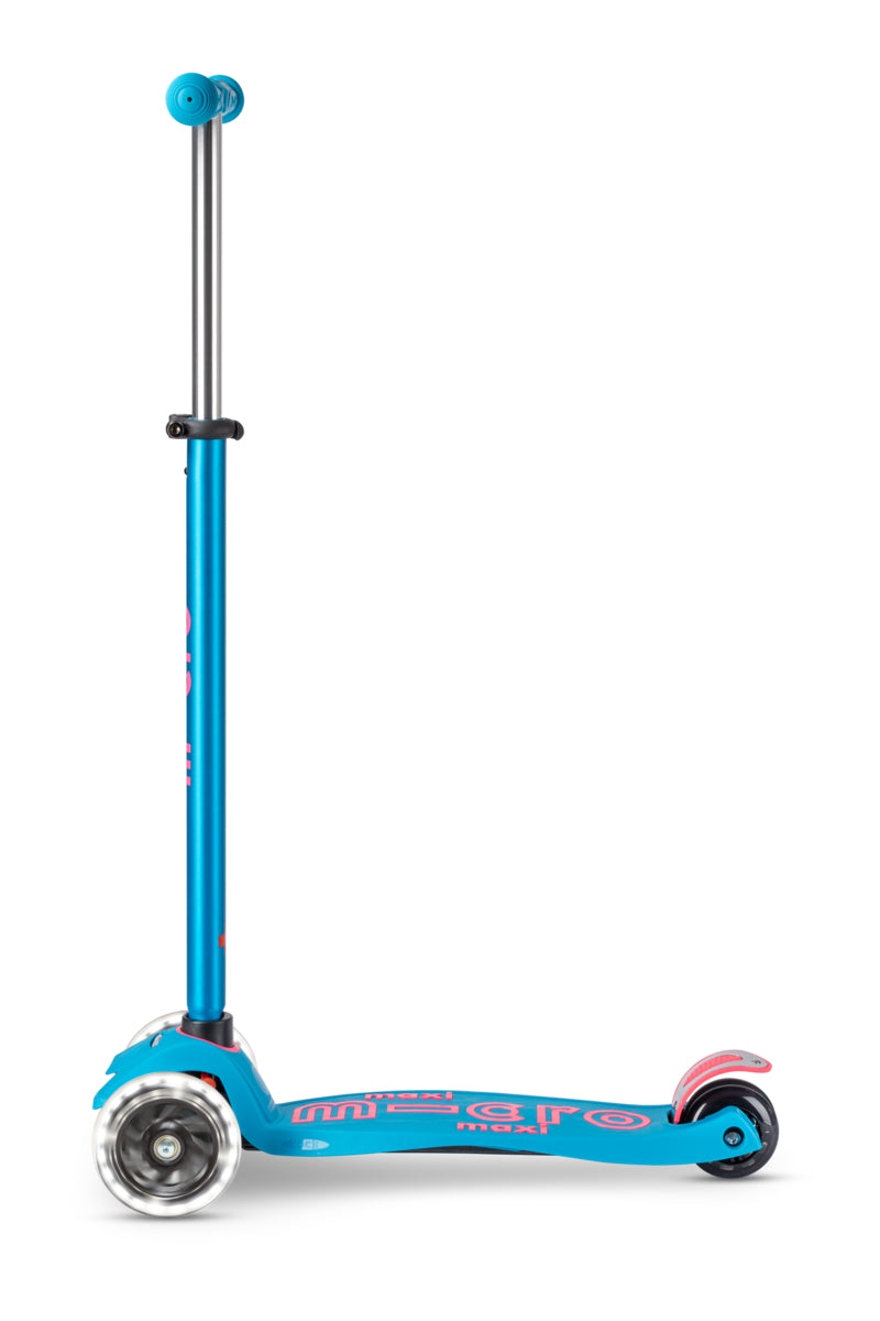 Maxi Micro Deluxe - LED Wheels - Aqua - 3-Wheeled Scooter for Kids, Ages 5-12