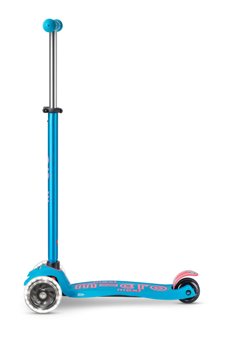 Maxi Micro Deluxe - LED Wheels - Aqua - 3-Wheeled Scooter for Kids, Ages 5-12