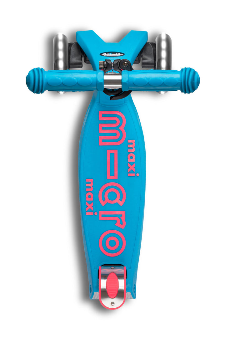 Maxi Micro Deluxe - LED Wheels - Aqua - 3-Wheeled Scooter for Kids, Ages 5-12