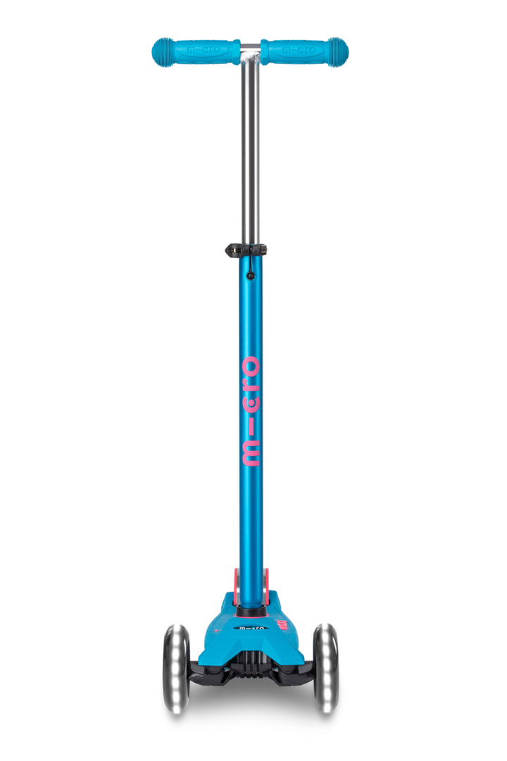 Maxi Micro Deluxe - LED Wheels - Aqua - 3-Wheeled Scooter for Kids, Ages 5-12