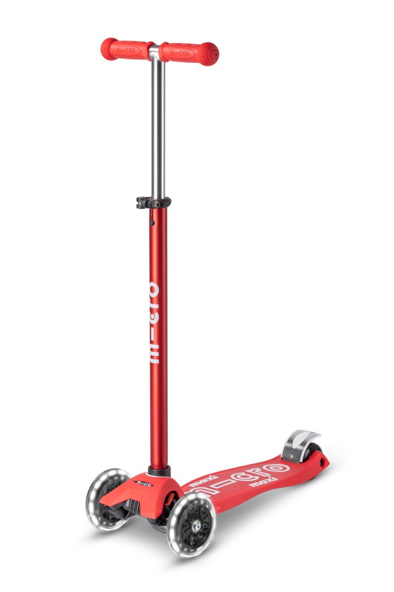 3-Wheel Kids Scooter (Ages 5-12) - Red | Light-up Wheels, Safe