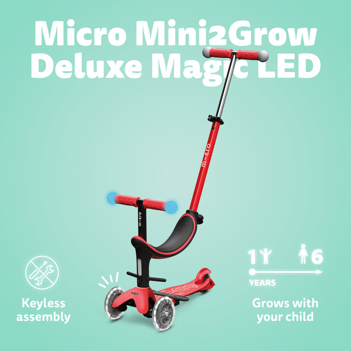 Micro Mini2Grow - LED Red - Kids ages 1 to 6 years
