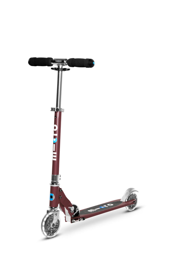 Micro Sprite Scooter - LED Wheels - Autumn Red - 2-Wheeled Scooter for Kids and Teens