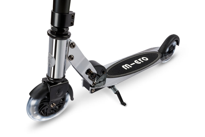 Micro Sprite Neochrome Scooter - LED Wheels - SilverChrome - 2-Wheeled Scooter for Kids and Adults