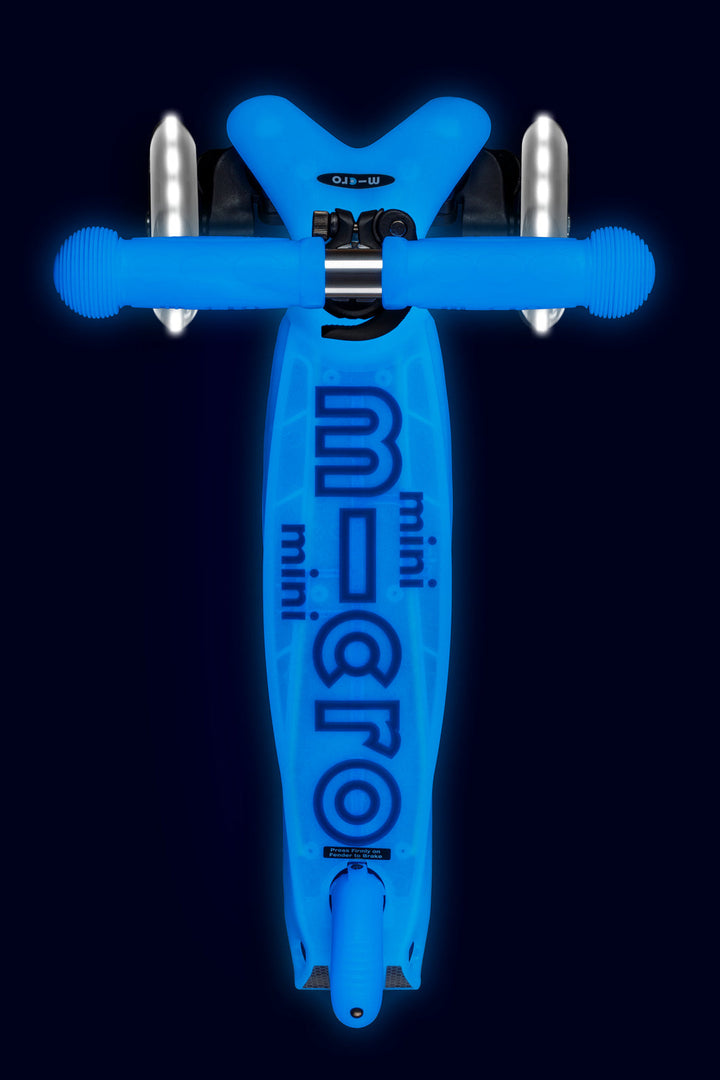 Mini Micro Deluxe Glow LED - Artic Blue - 3-Wheeled Scooter for Kids, Ages 2-5
