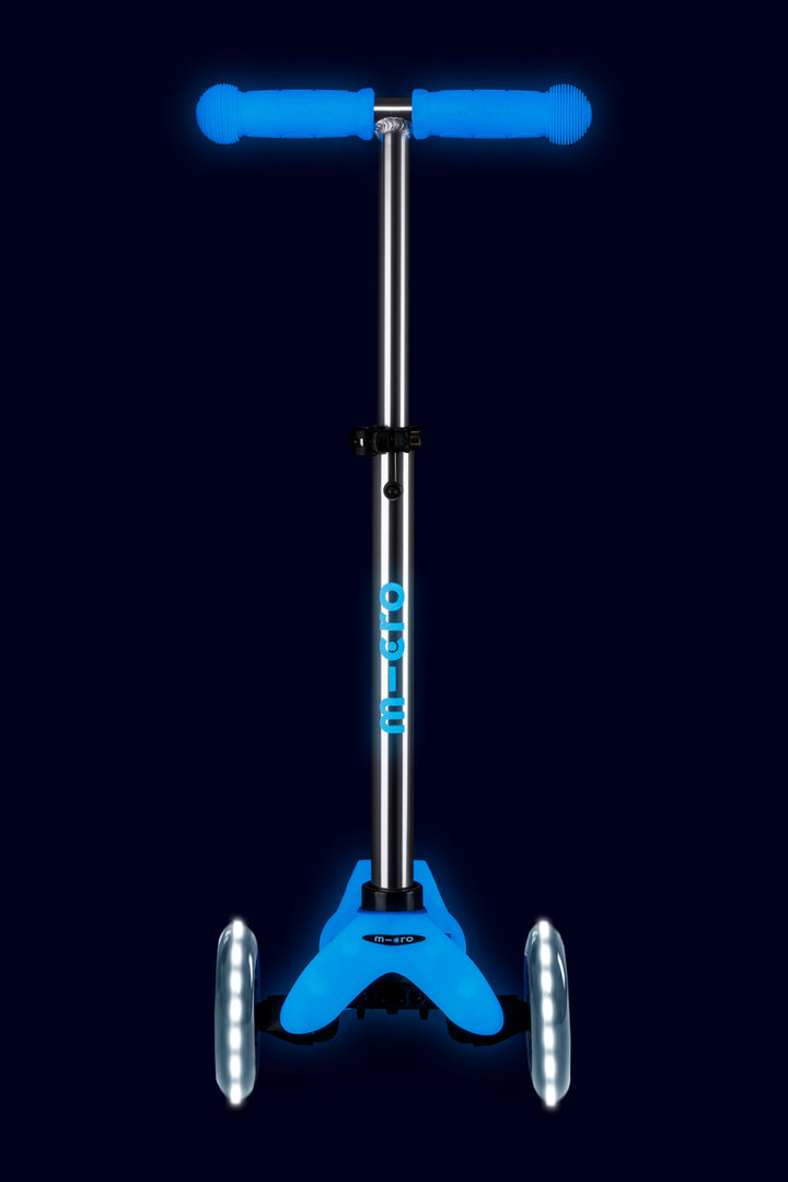 Mini Micro Deluxe Glow LED - Artic Blue - 3-Wheeled Scooter for Kids, Ages 2-5
