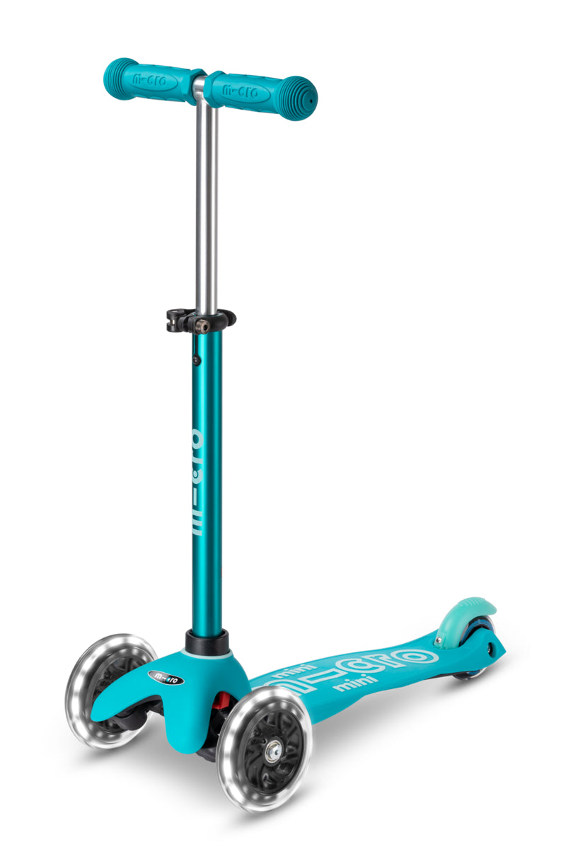 3-Wheel Kids Scooter (Ages 2-5) - Aqua | Light-up Wheels, Safe