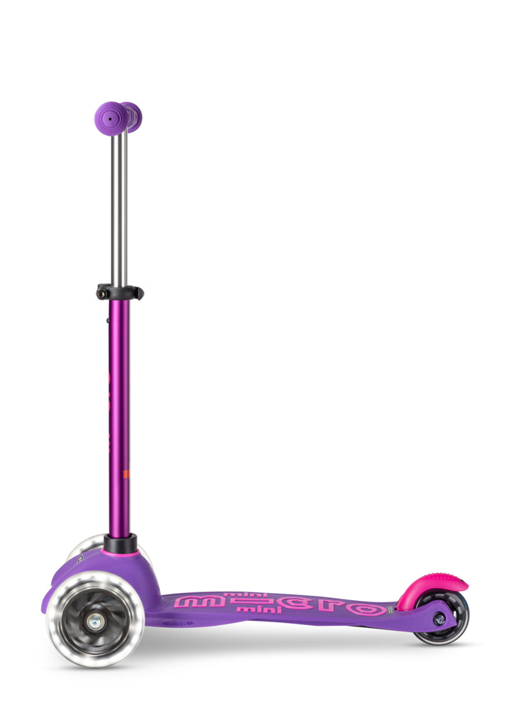 Mini Micro Deluxe - LED Wheels - Purple Pink - 3-Wheeled Scooter for Kids, Ages 2-5