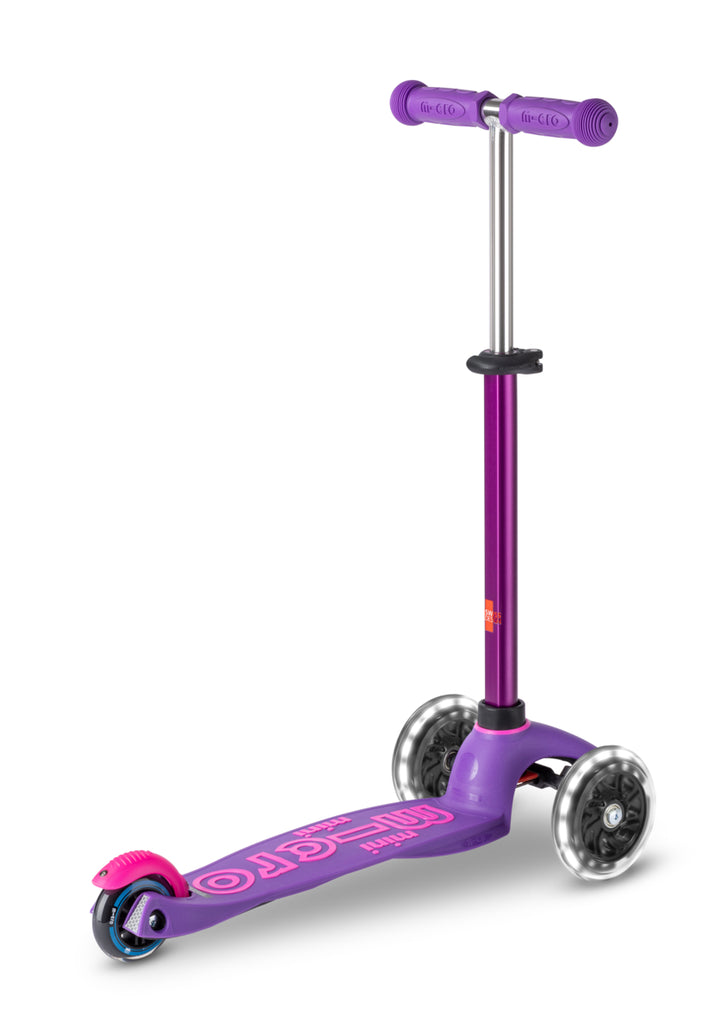 Mini Micro Deluxe - LED Wheels - Purple Pink - 3-Wheeled Scooter for Kids, Ages 2-5