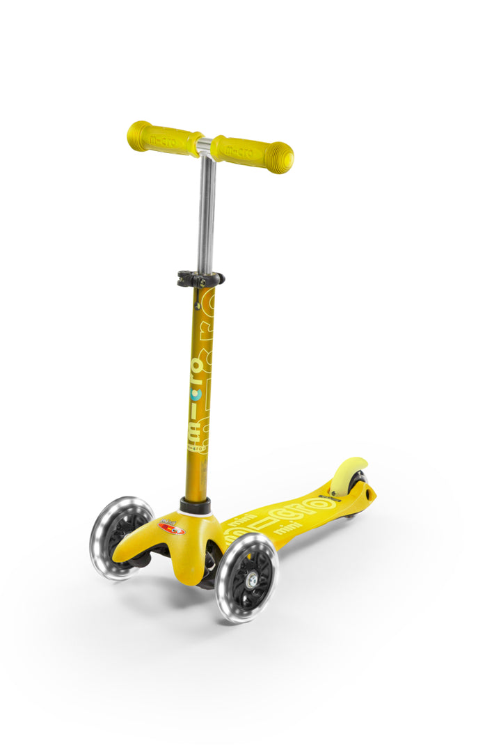 Mini Micro Deluxe - LED Wheels - Yellow - 3-Wheeled Scooter for Kids, Ages 2-5