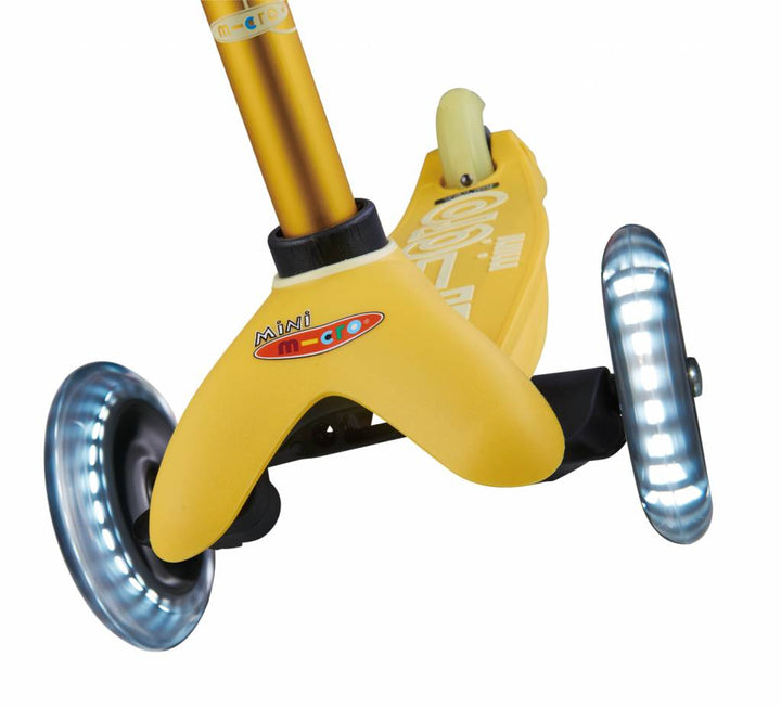 Mini Micro Deluxe - LED Wheels - Yellow - 3-Wheeled Scooter for Kids, Ages 2-5