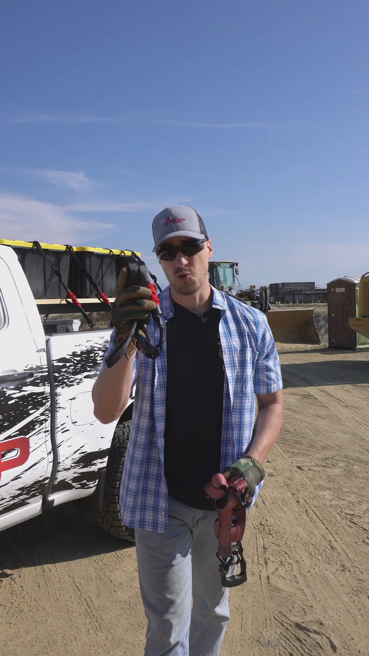 TorkStrap Model HD 750 - 2 Pack | HEAVY-DUTY Spring Loaded Tie-Down Straps for Secure Hauling