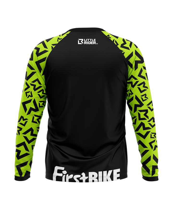 FirstBIKE | Little Rider - Kiddies Technical Jersey - Limey
