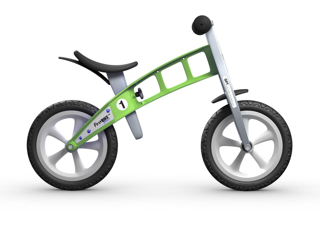 FirstBIKE Basic Green Balance Bike without brake and with solid tyres