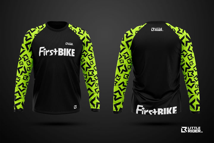 FirstBIKE | Little Rider - Kiddies Technical Jersey - Limey