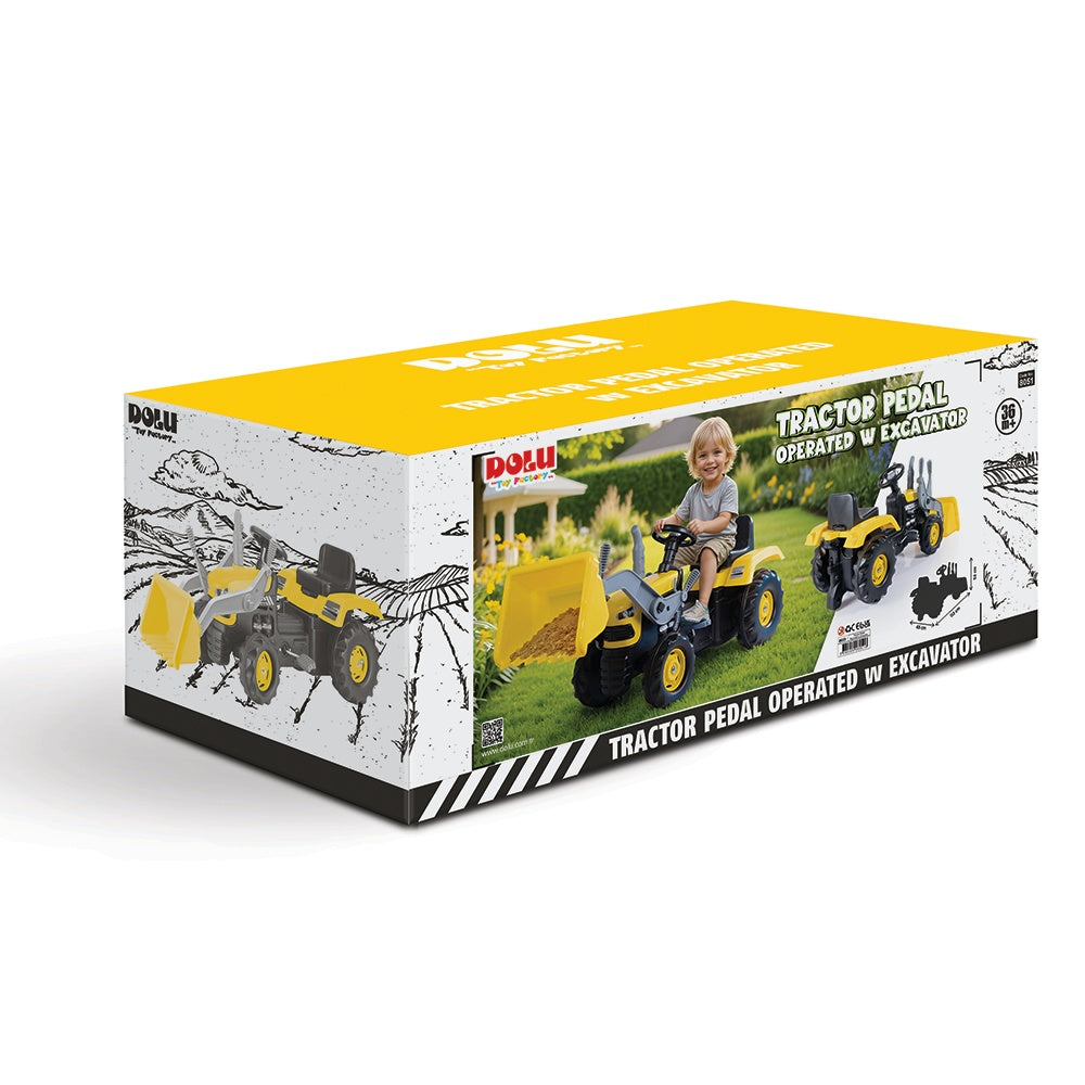 Dolu | Kids Pedal Tractor with Digger (Ages 3-6) | Ride-On