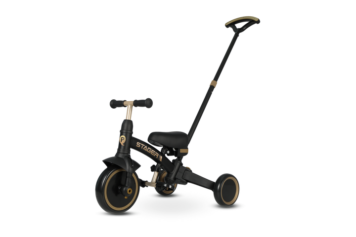 QPlay Stager 3in1 Tricycle - Black / Gold