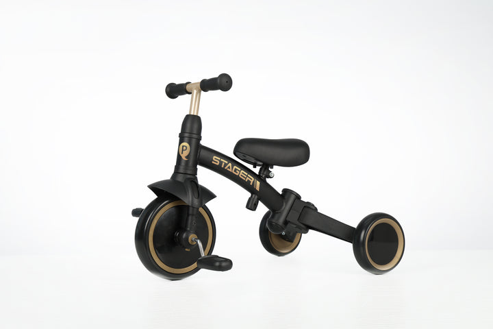 QPlay Stager 3in1 Tricycle - Black / Gold