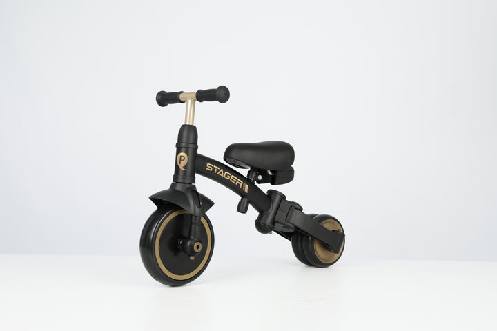 QPlay Stager 3in1 Tricycle - Black / Gold
