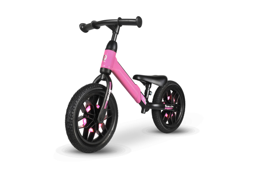 Qplay Spark Balance Bike with LED Lights - Pink