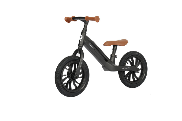 QPlay Racer - Titanium Balance Bike - Black/Brown