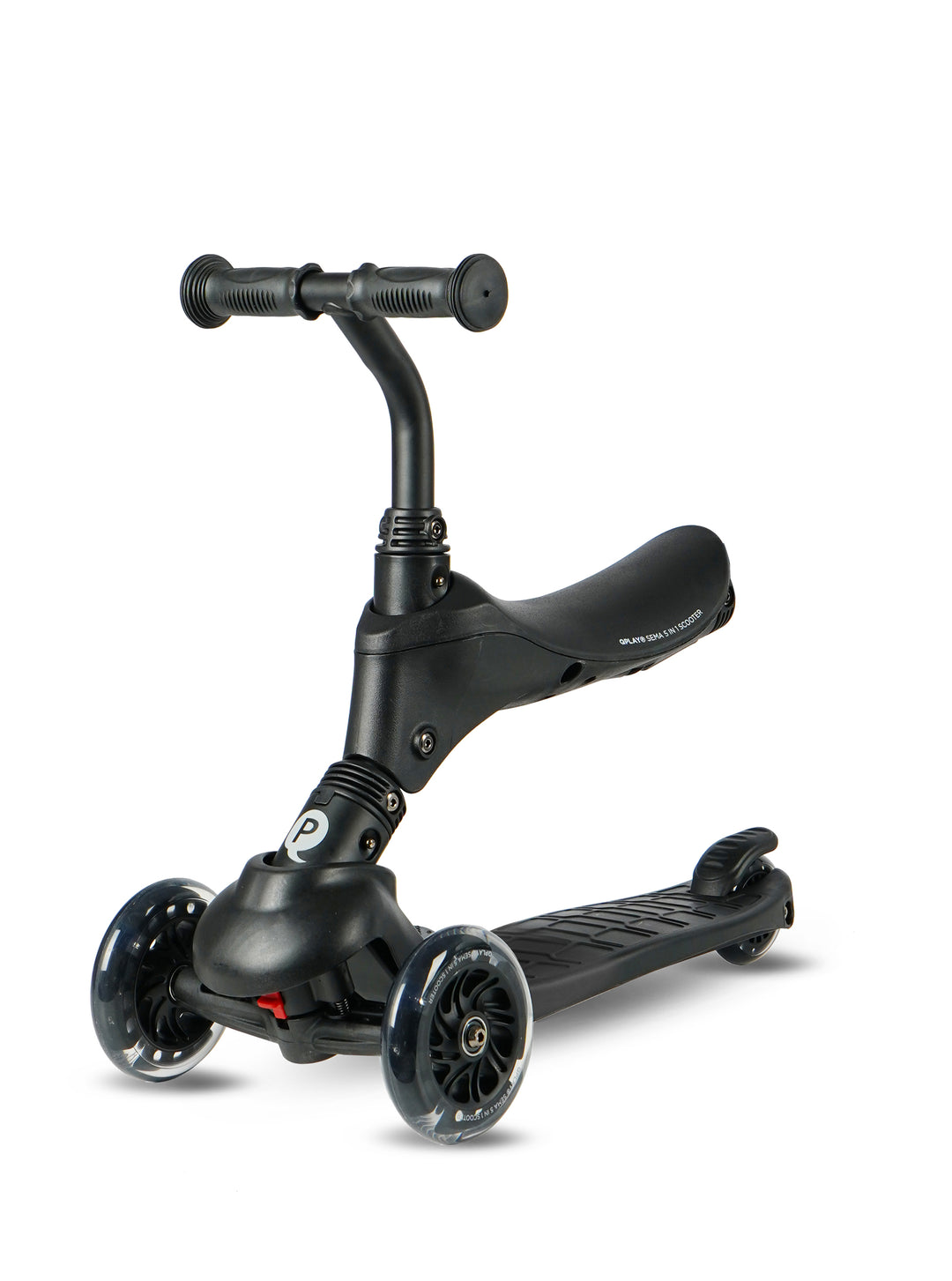 Pro: QPlay SEMA Pro Scooter: Multi-Stage Ride-on for ages 1-6 | LED Wheels | Black