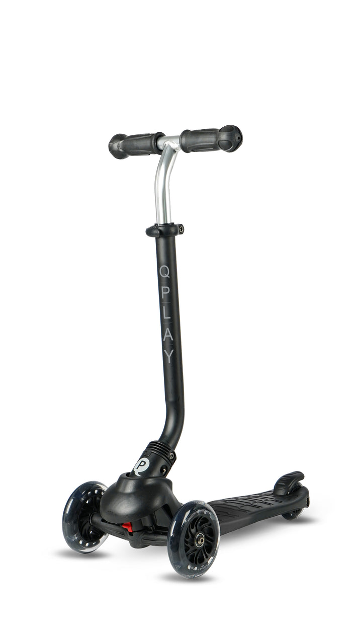 Pro: QPlay SEMA Pro Scooter: Multi-Stage Ride-on for ages 1-6 | LED Wheels | Black