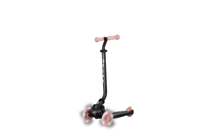 QPlay SEMA Evo Scooter: Multi-Stage Ride-on for ages 1-6 | LED Wheels & Deck | Coral Pink