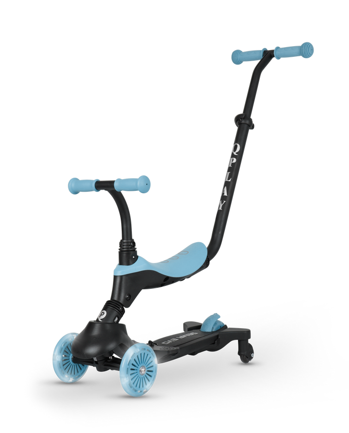 QPlay SEMA Evo Scooter: Multi-Stage Ride-on for ages 1-6 | LED Wheels & Deck | Sky Blue