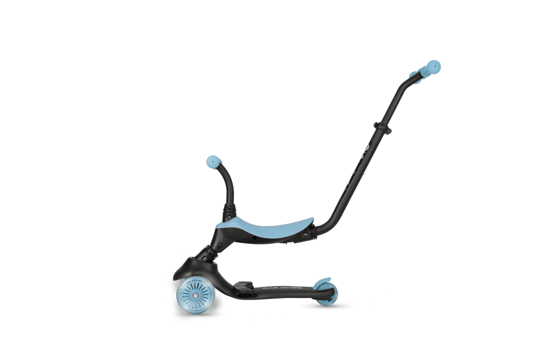 QPlay SEMA Evo Scooter: Multi-Stage Ride-on for ages 1-6 | LED Wheels & Deck | Sky Blue