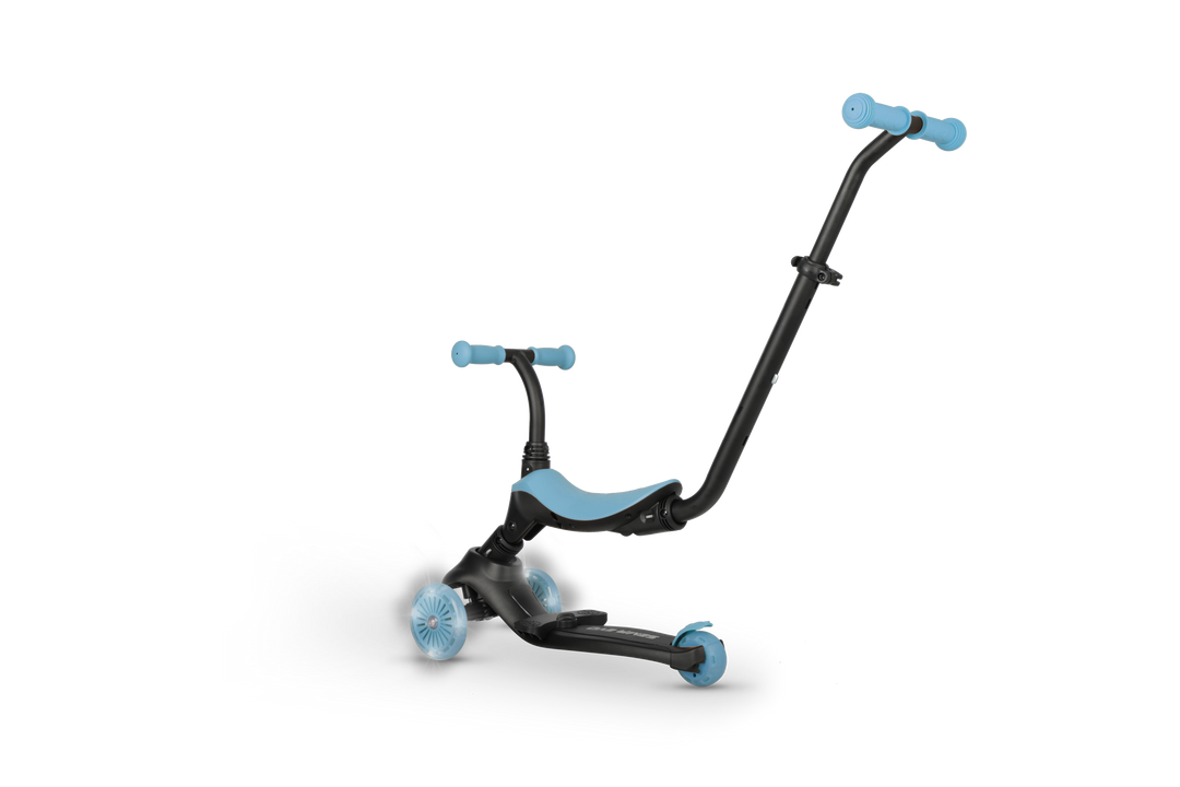 QPlay SEMA Evo Scooter: Multi-Stage Ride-on for ages 1-6 | LED Wheels & Deck | Sky Blue