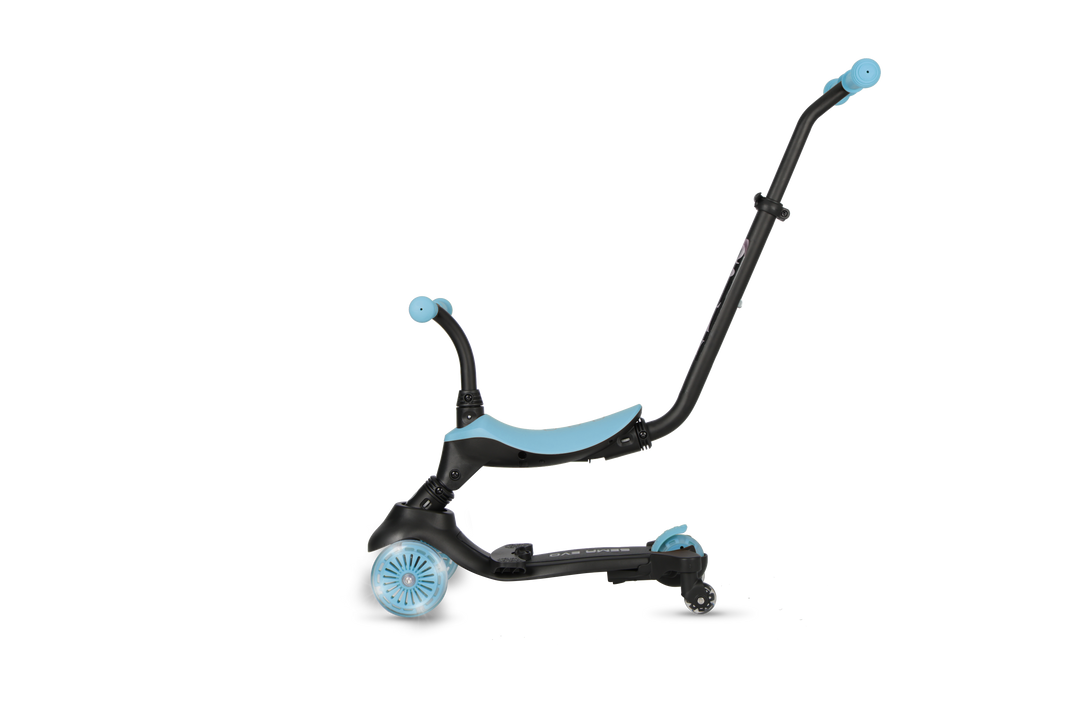 QPlay SEMA Evo Scooter: Multi-Stage Ride-on for ages 1-6 | LED Wheels & Deck | Sky Blue