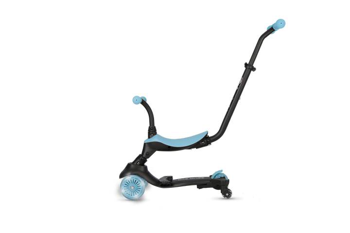 QPlay SEMA Evo Scooter: Multi-Stage Ride-on for ages 1-6 | LED Wheels & Deck | Sky Blue