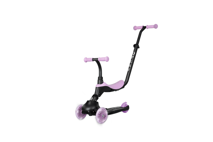 QPlay SEMA Evo Scooter: Multi-Stage Ride-on for ages 1-6 | LED Wheels & Deck | Violet