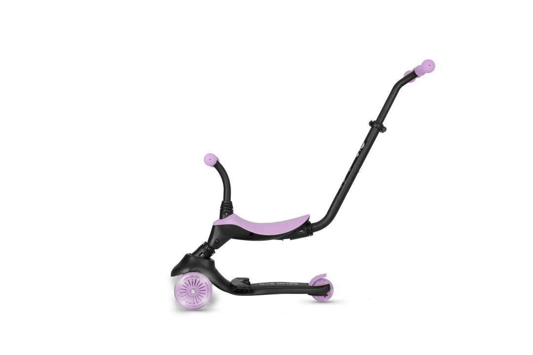 QPlay SEMA Evo Scooter: Multi-Stage Ride-on for ages 1-6 | LED Wheels & Deck | Violet