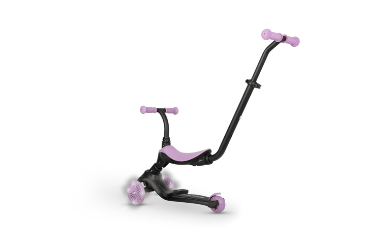 QPlay SEMA Evo Scooter: Multi-Stage Ride-on for ages 1-6 | LED Wheels & Deck | Violet