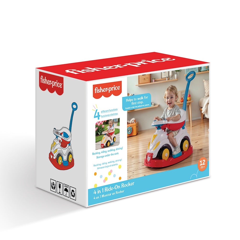 Fisher-Price | 4-in-1 Ride-On Rocker (Ages 1-3) | Rock & Ride