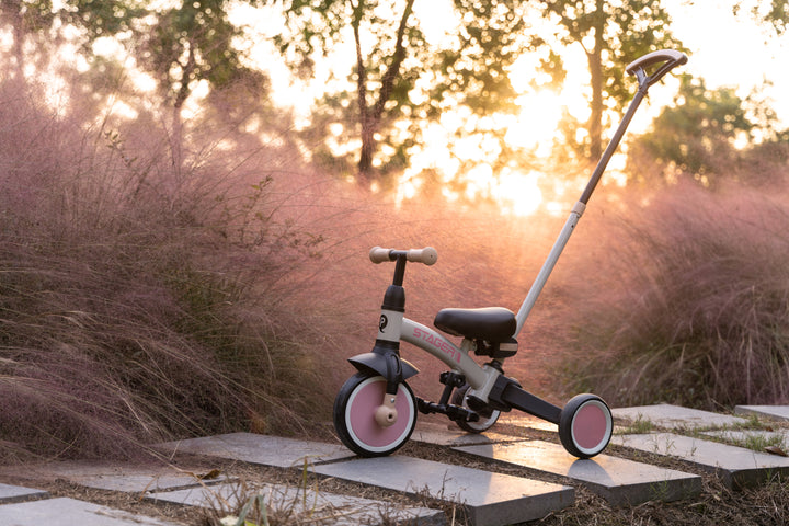 QPLAY STAGER 3IN1 TRICYCLE W/CHILD PUSH CHAIR - PINK
