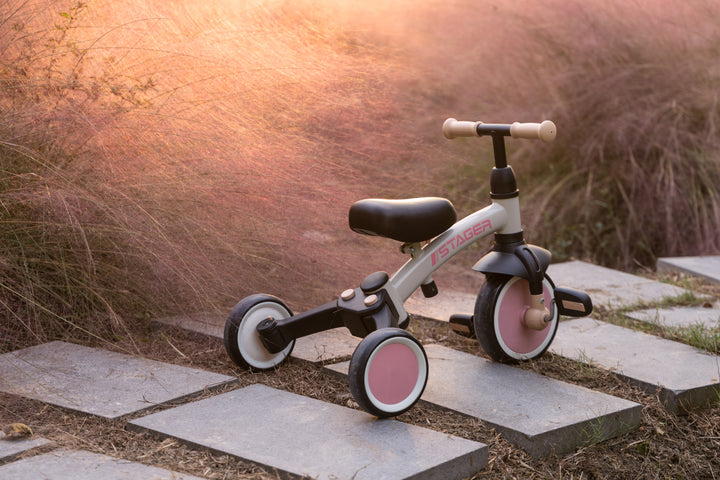 QPLAY STAGER 3IN1 TRICYCLE W/CHILD PUSH CHAIR - PINK