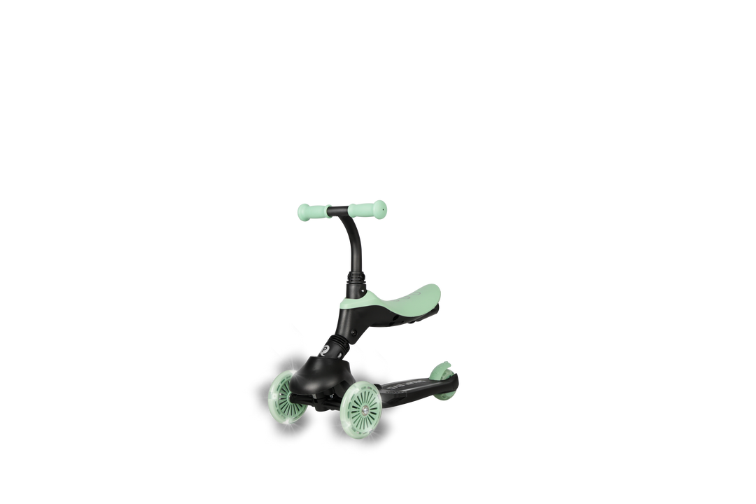 QPlay SEMA Evo Scooter: Multi-Stage Ride-on for ages 1-6 | LED Wheels & Deck | Jade Green