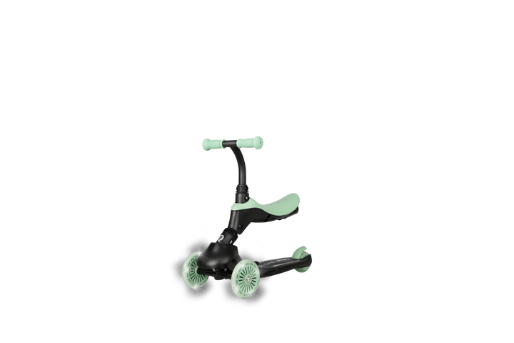 QPlay SEMA Evo Scooter: Multi-Stage Ride-on for ages 1-6 | LED Wheels & Deck | Jade Green