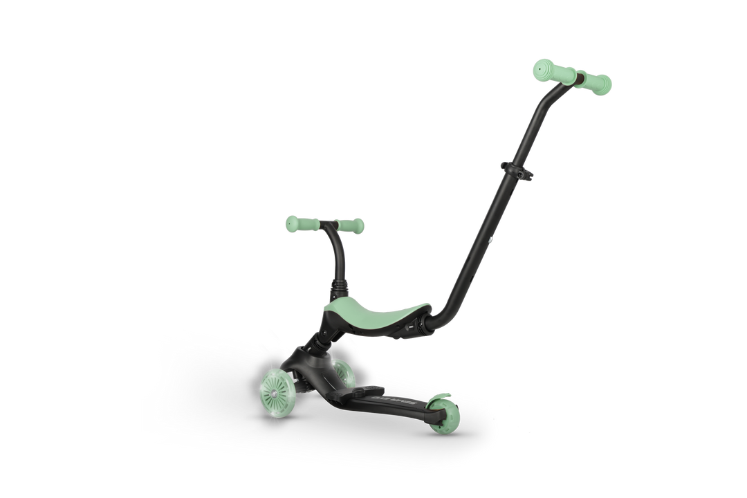 QPlay SEMA Evo Scooter: Multi-Stage Ride-on for ages 1-6 | LED Wheels & Deck | Jade Green