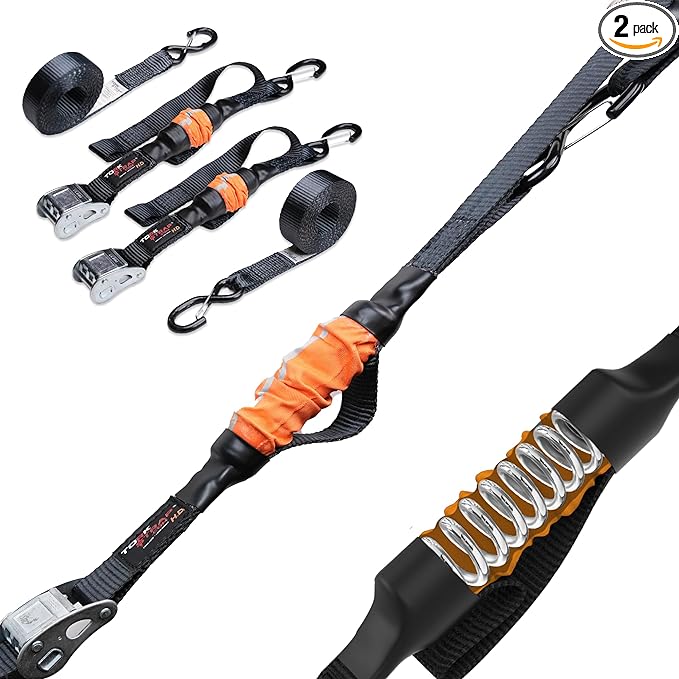 TorkStrap Model 500 - 2 Pack | MEDIUM-Duty Spring Loaded Tie-Down